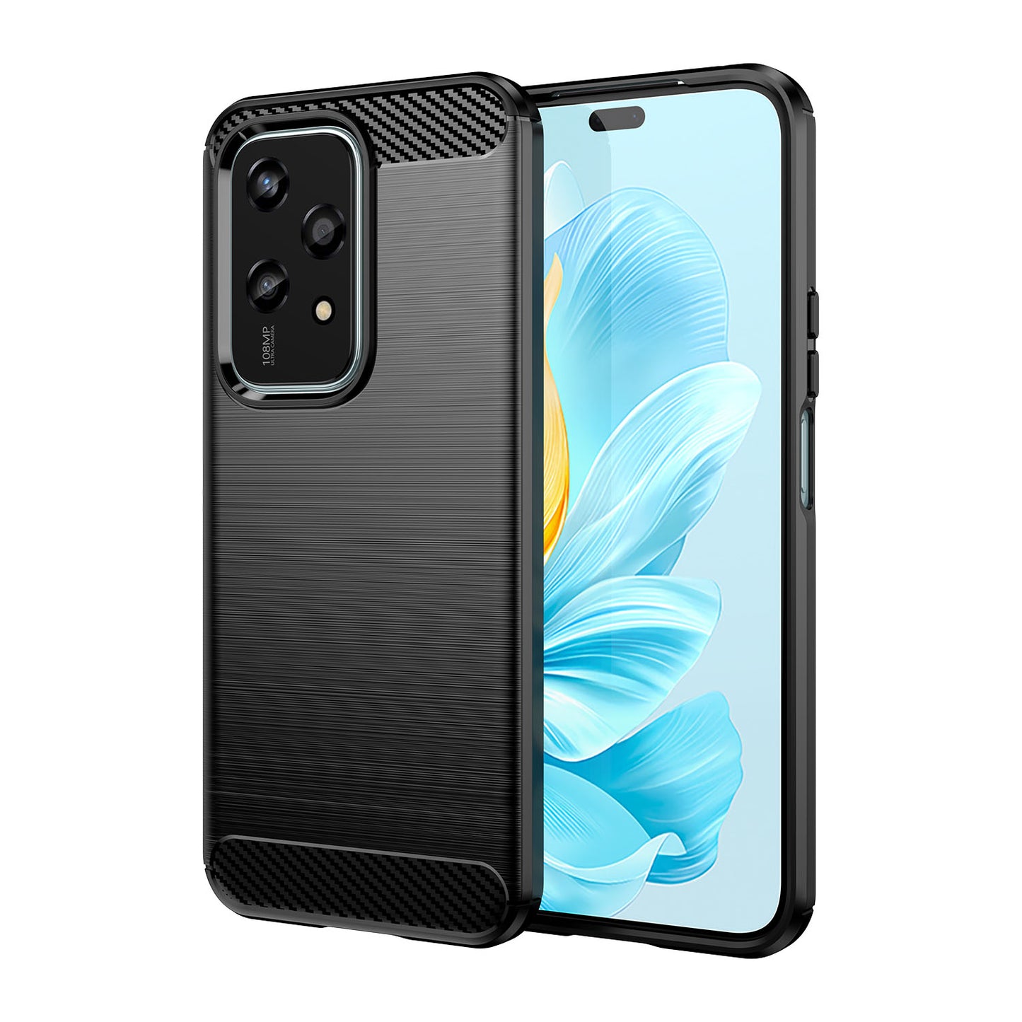 Soft TPU Non-Slip Bumper Protection Case for Honor 200 Lite, Black