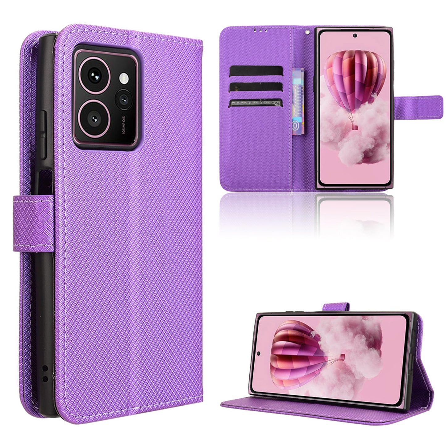 Wallet Case for HMD Skyline, Purple