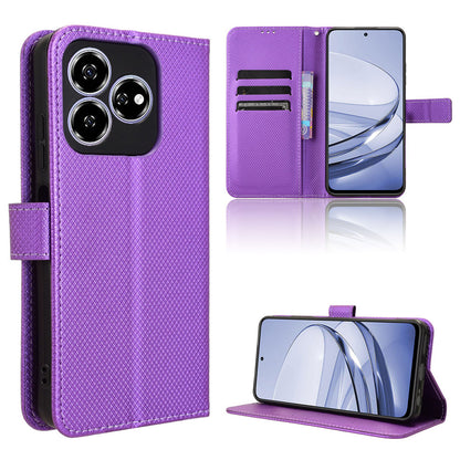 Wallet Case for ZTE Axon 60, Purple