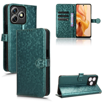 Slim Flip Polka-Dots Phone Case with Card Holder for Ulefone Note 18 Ultra, Green