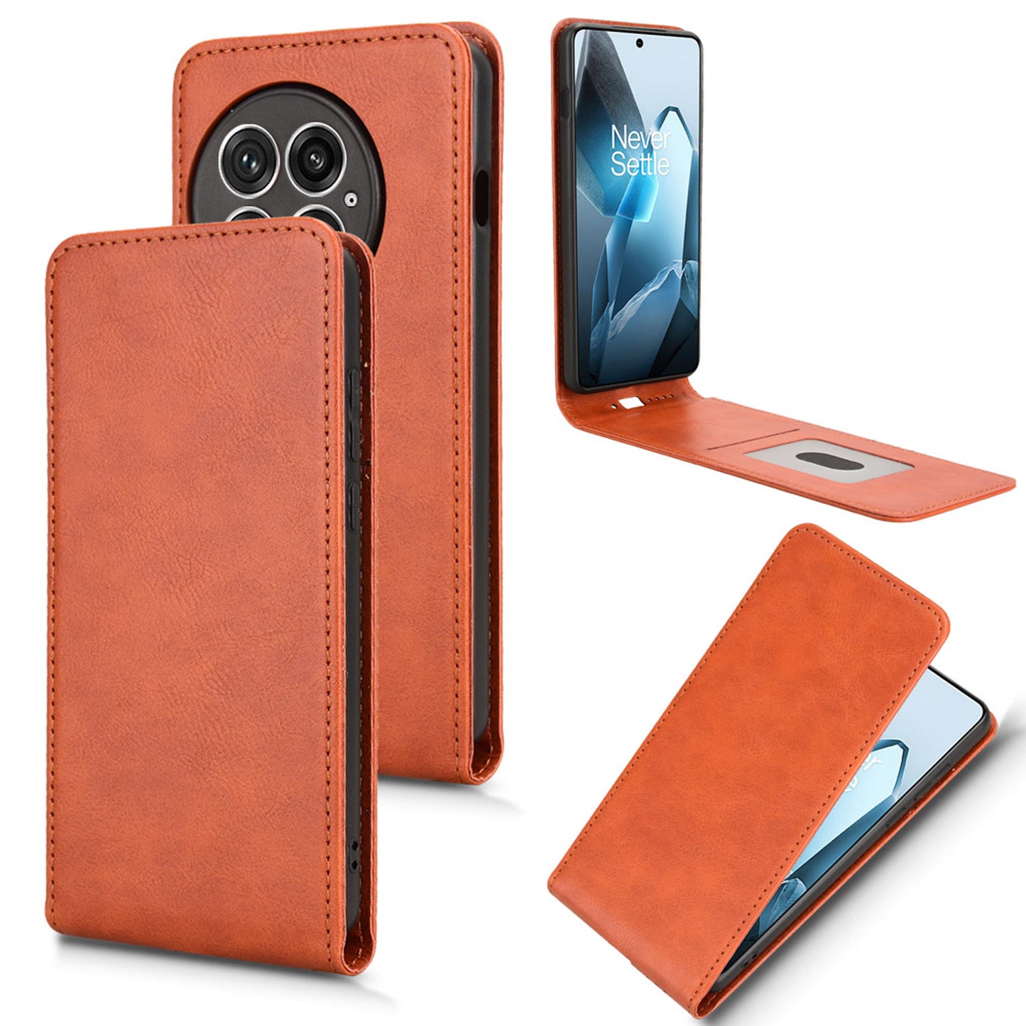 OnePlus 13 Flip Case | Sxiakai Series, Brown