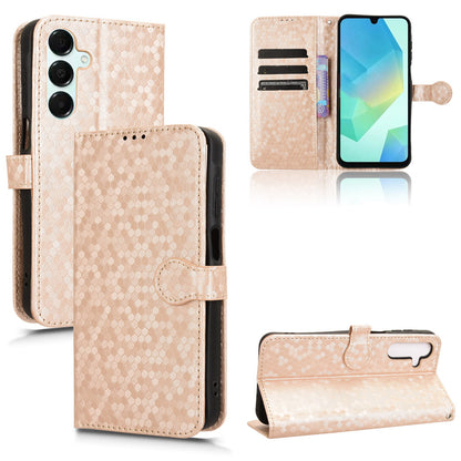 Slim Flip Polka-Dots Phone Case with Card Holder for Samsung Galaxy A16 5G, Rose Gold