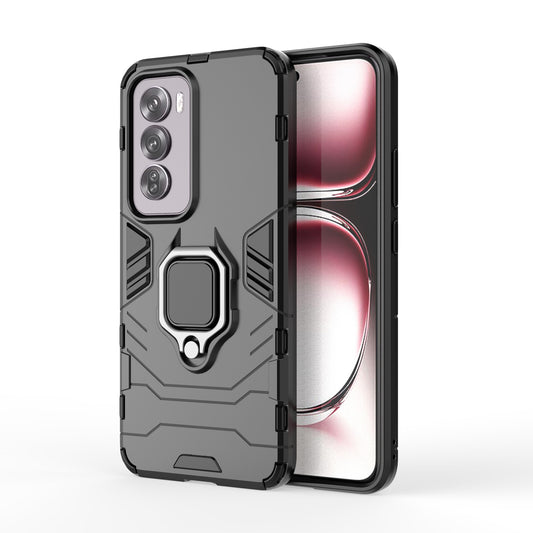 Support Magnetic Car Mounts Stylish Dual Layer Hard PC Back Case for OPPO Reno12 Pro 5G