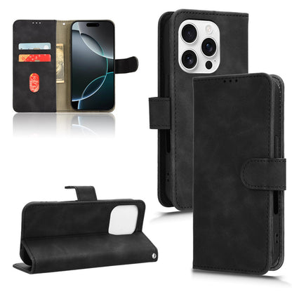 Wallet Case with Card Holder Flip Magnetic Protective Cover for iPhone 16 Pro, Black