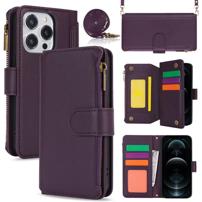 for iPhone 12 Pro Wallet Case with RFID Blocking, Purple