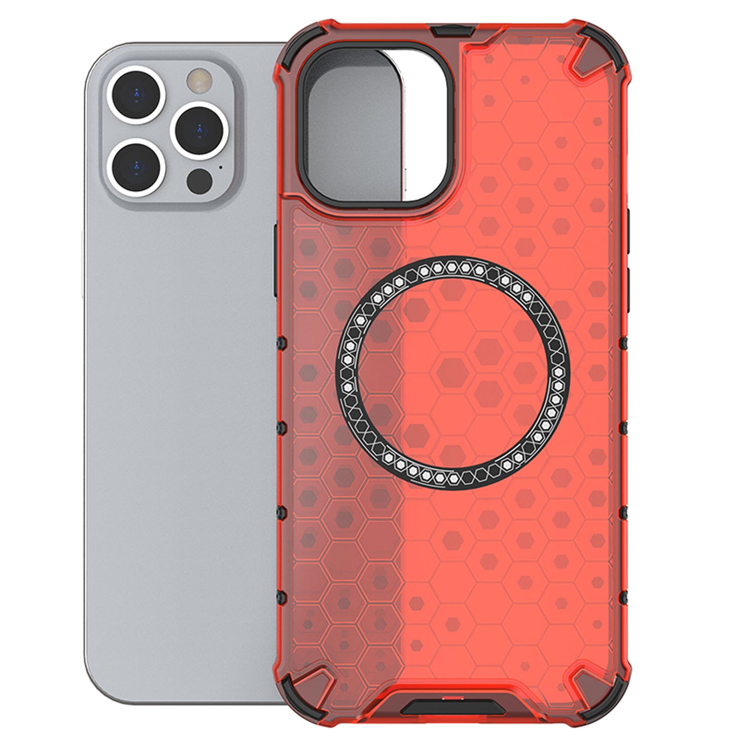 Magnetic for iPhone 12 Pro Max Case Compatible with MagSafe, Red