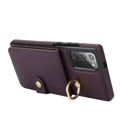 for Samsung Galaxy Note20 5G Wallet Case with Card Holder, Purple