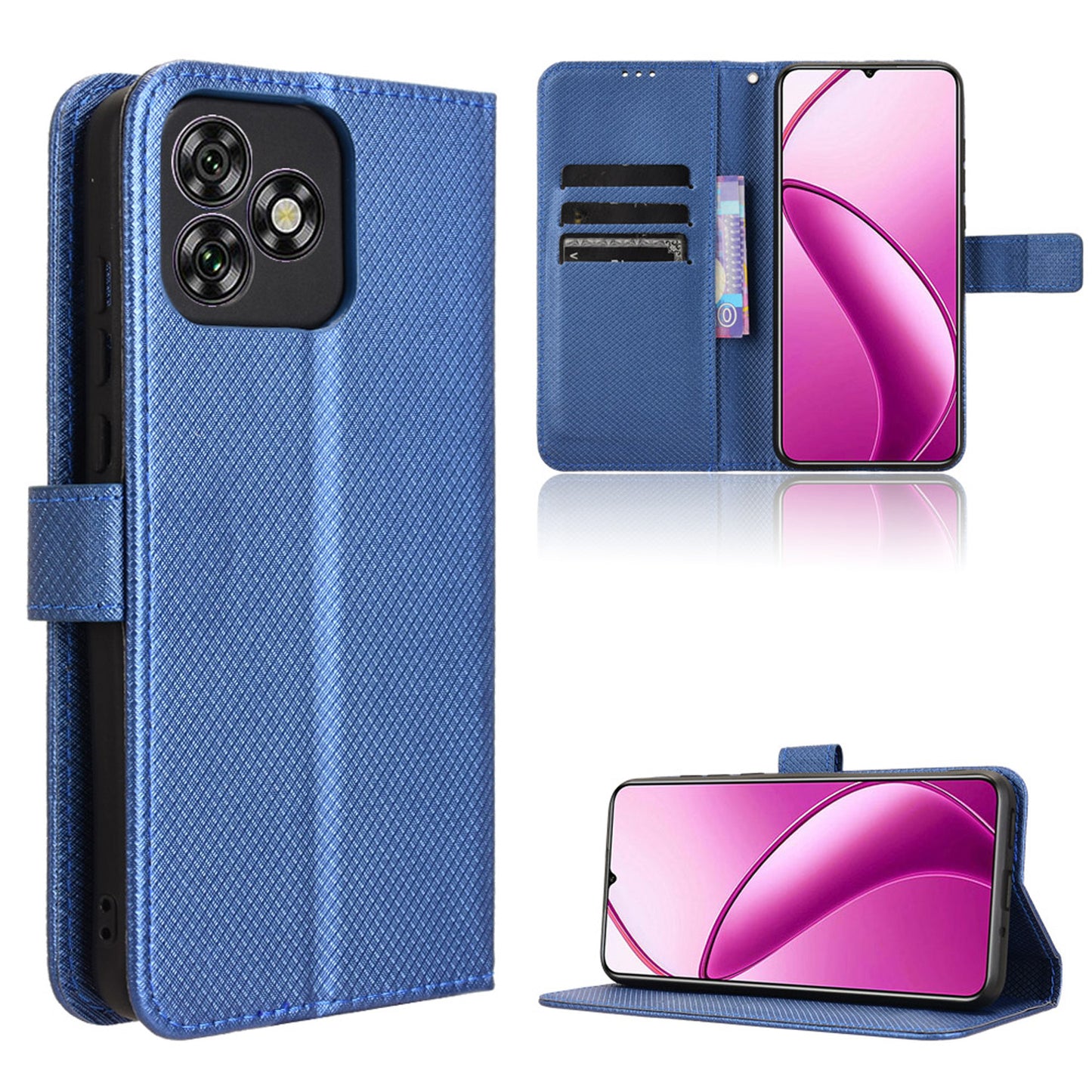 Wallet Case for Oukitel C53, Blue