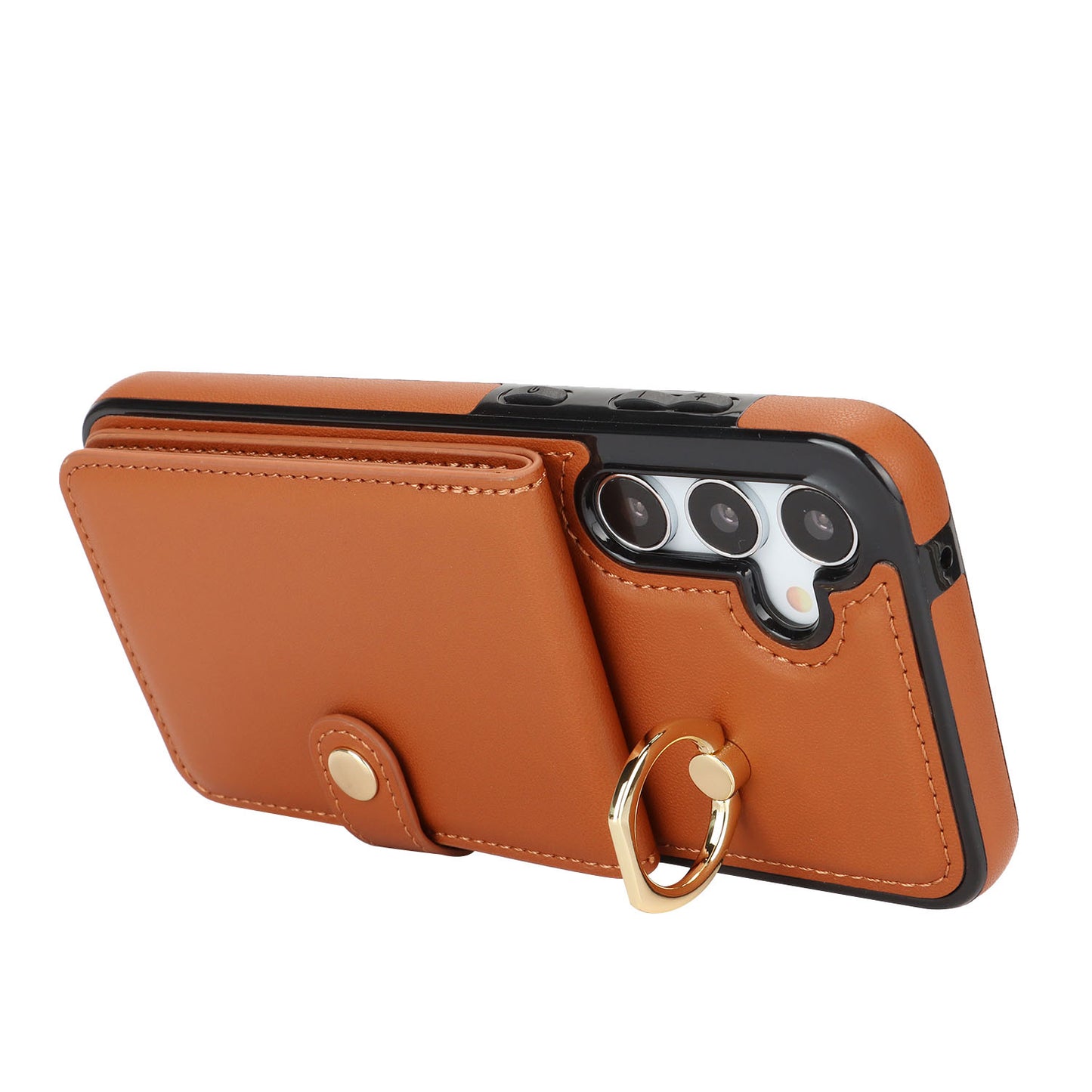 for Samsung Galaxy S23 FE Wallet Case with Card Holder, Brown