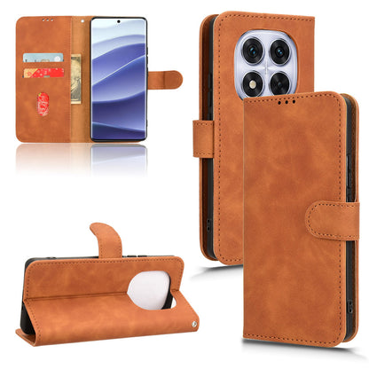 Wallet Case with Card Holder Flip Magnetic Protective Cover for Redmi Note 14 Pro 5G, Brown