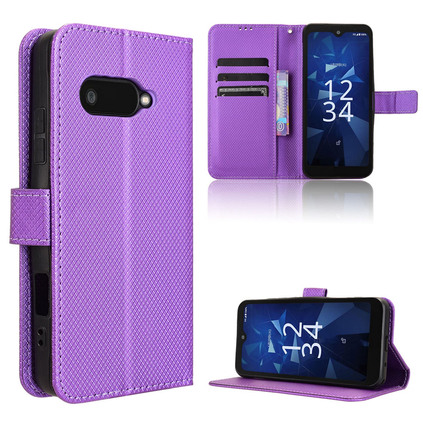 Wallet Case for Kyocera Digno SX4, Purple