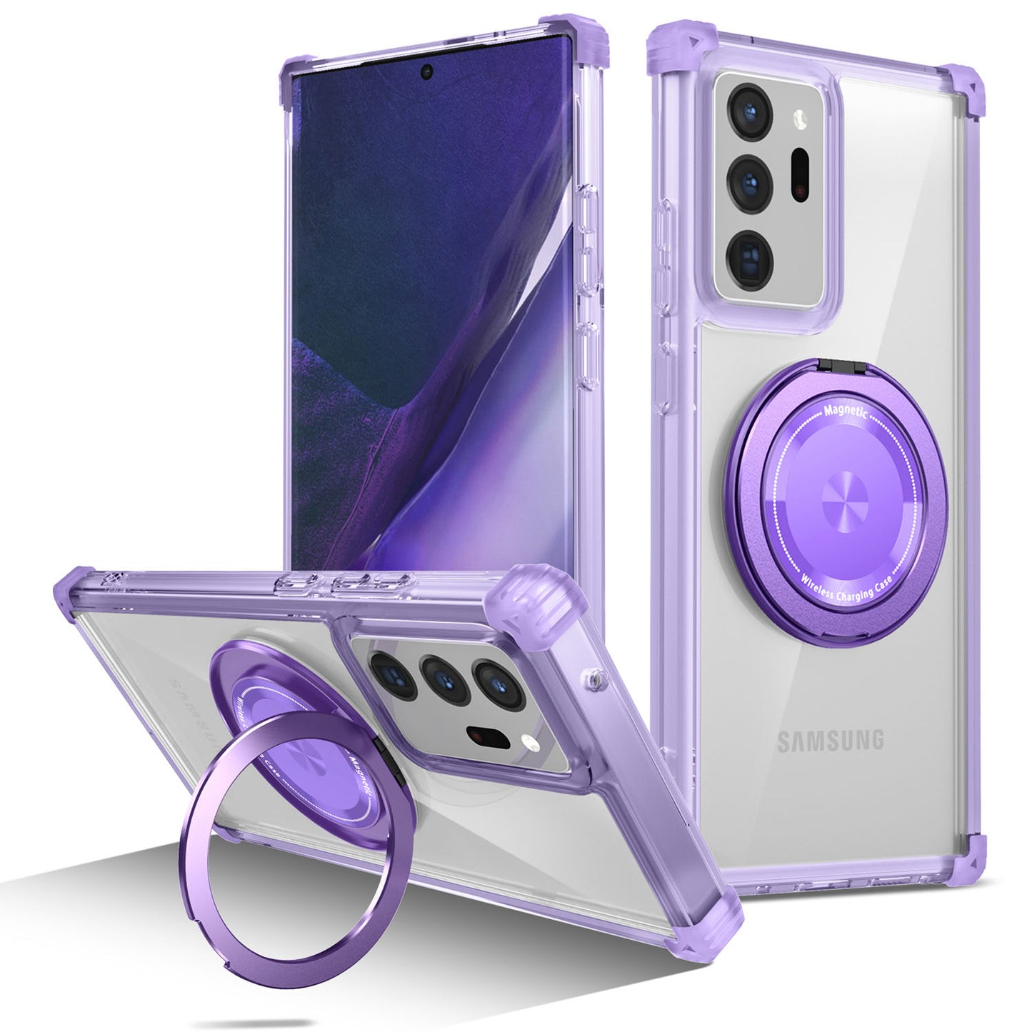 Samsung Galaxy Note20 Ultra 5G Case, Built in 360¡ã Magnetic Stand, Compatible with Magsafe, Purple