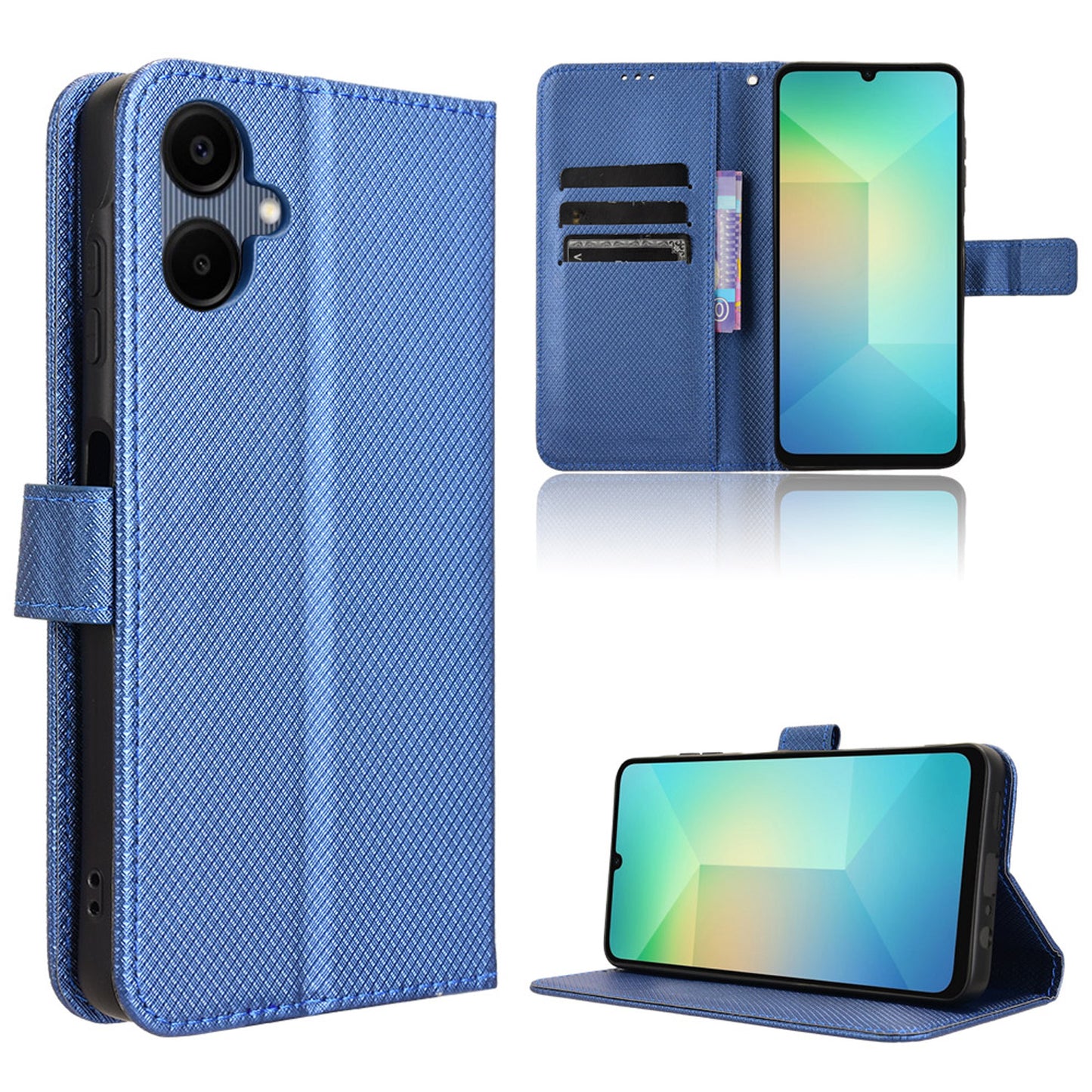 Wallet Case for Samsung Galaxy A06, Blue