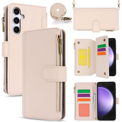 for Samsung Galaxy S23 FE Wallet Case with RFID Blocking, White