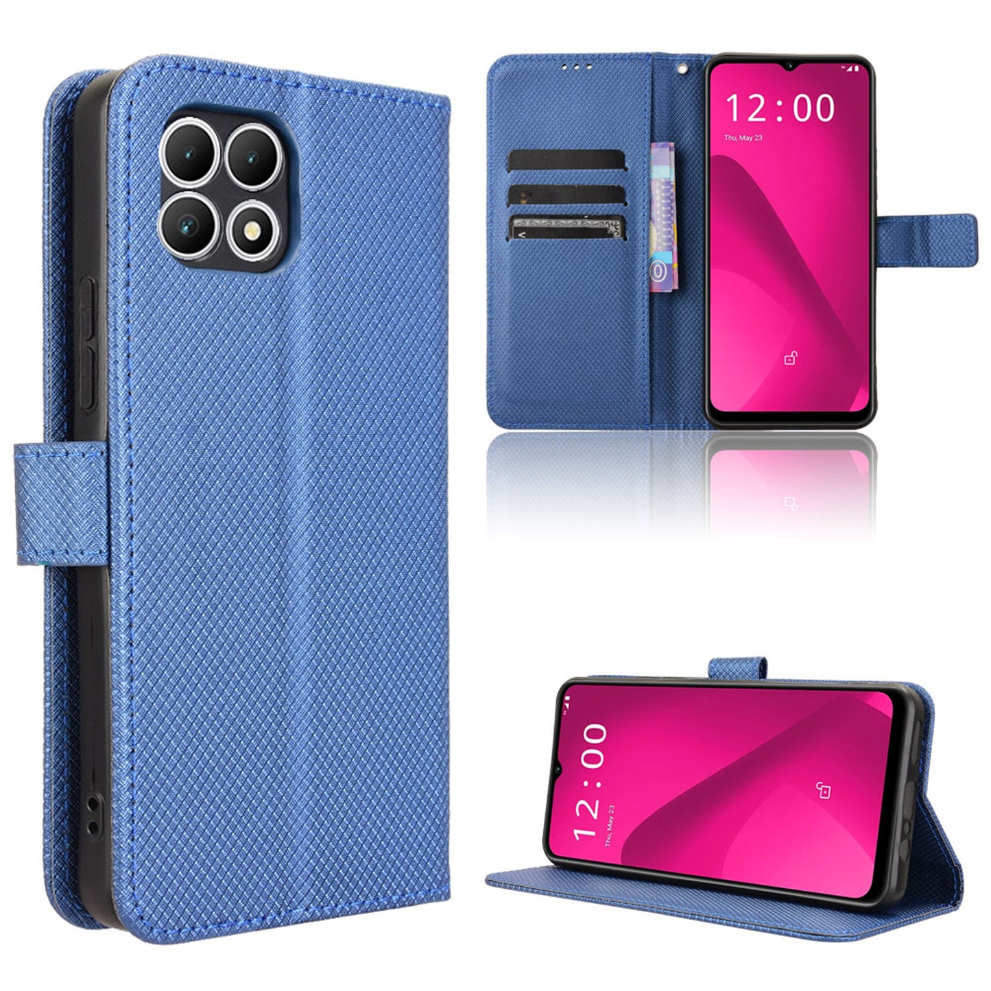 Wallet Case for T-Mobile REVVL 7 5G, Blue