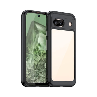 Hard Back Soft Bumper Protective Case for Google Pixel 8A, Black