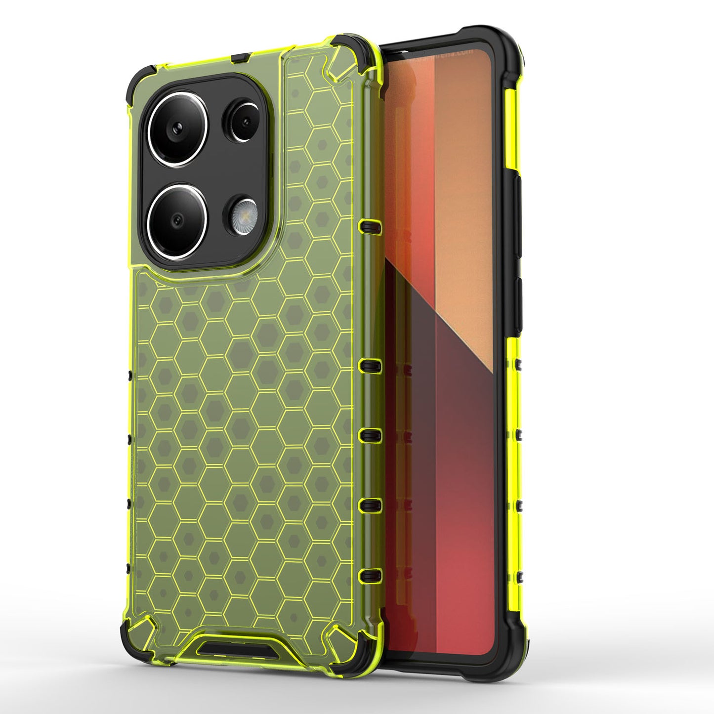 Xiaomi Redmi Note 13 Pro 4G Four Corner Thickening Anti Yellow Anti-Scratch Case, Green