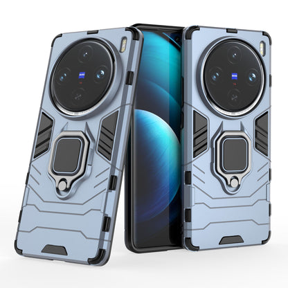 Support Magnetic Car Mounts Stylish Dual Layer Hard PC Back Case for VIVO X100 Pro