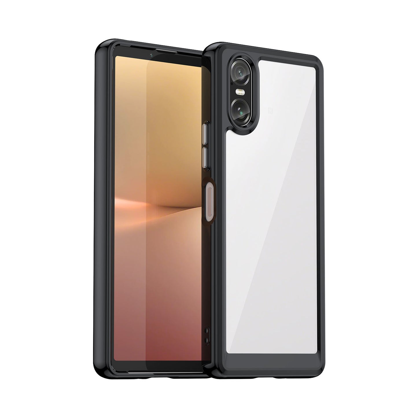 Hard Back Soft Bumper Protective Case for Sony Xperia 10 VI 2024, Black