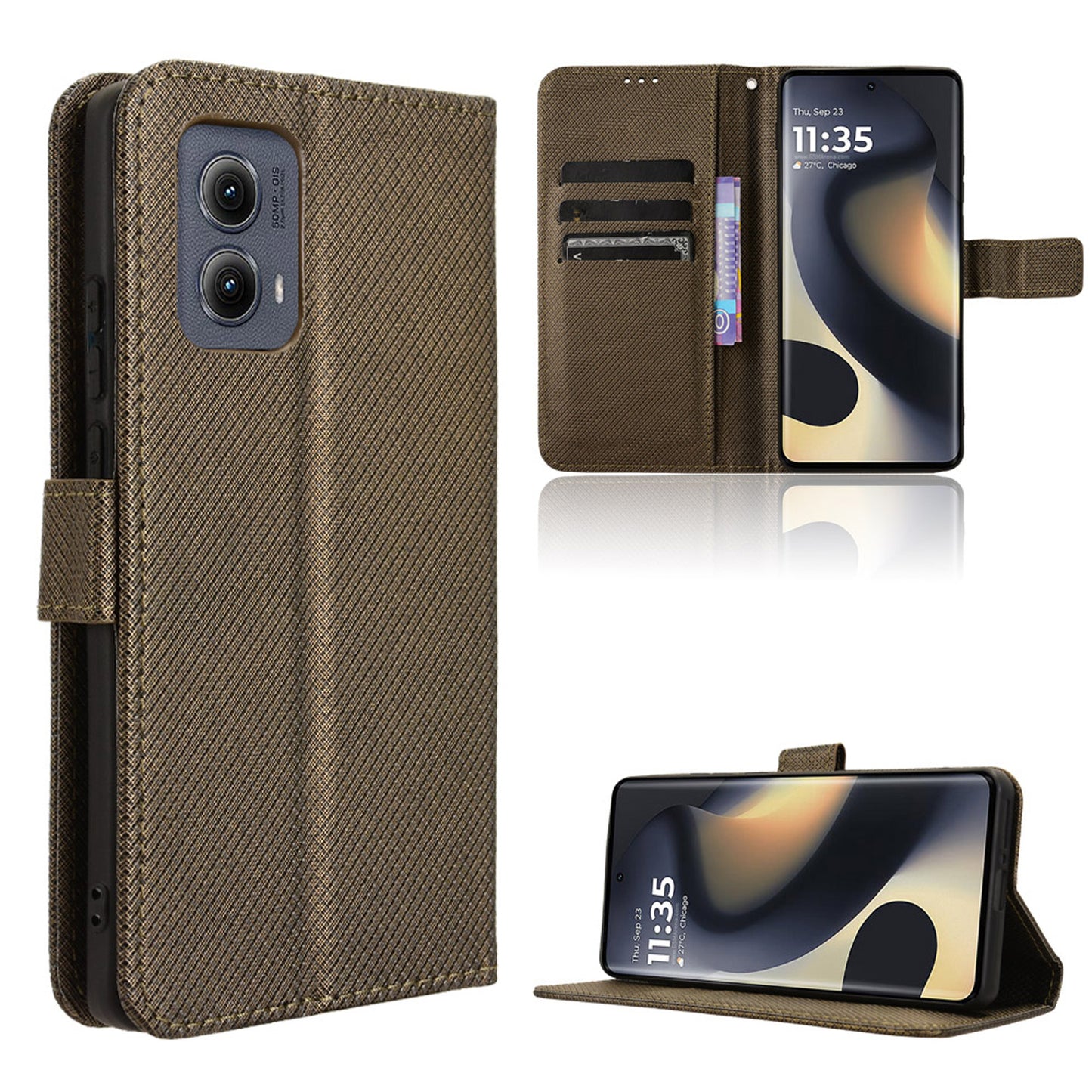 Wallet Case for Motorola Edge (2024), Bronzed