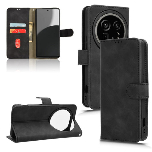 Wallet Case with Card Holder Flip Magnetic Protective Cover for Sharp AQUOS R9 Pro, Black