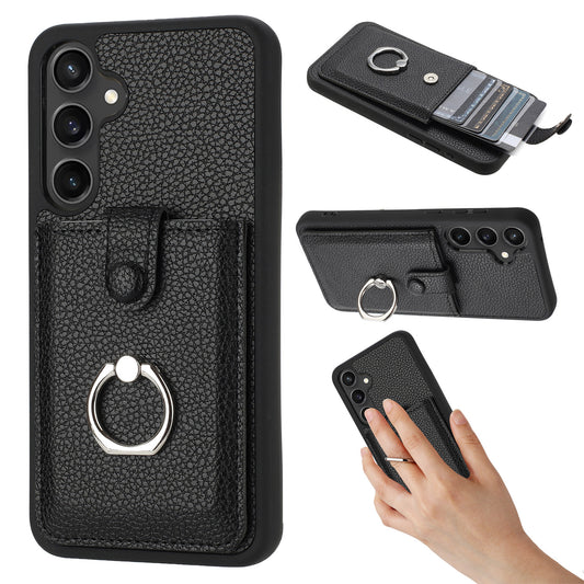 for Samsung Galaxy S23 FE Wallet Case with Card Holder, Black