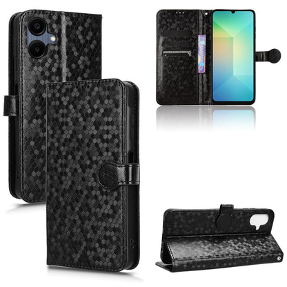 Slim Flip Polka-Dots Phone Case with Card Holder for Samsung Galaxy A06, Black