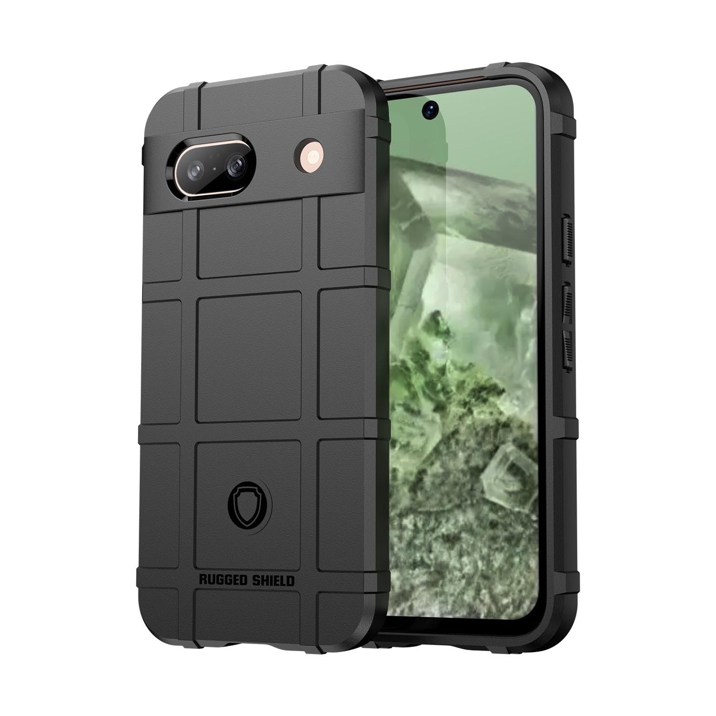 TPU Thick Solid Armor Tactical Protective Case for Google Pixel 8A, Black