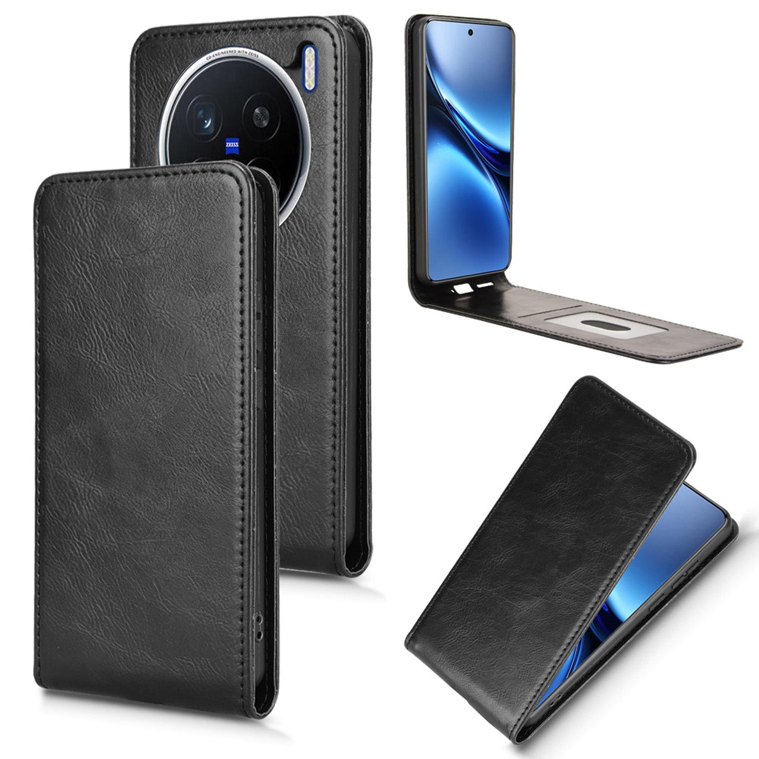 VIVO X200 Flip Case | Sxiakai Series, Black