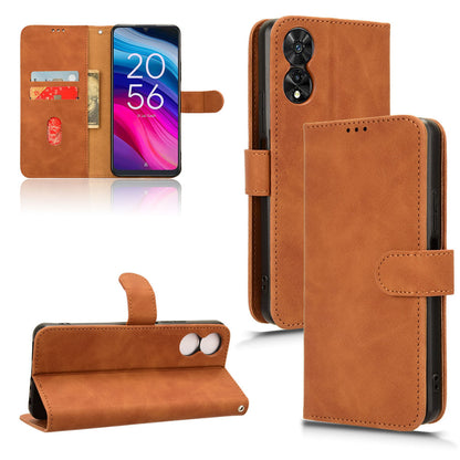 Wallet Case with Card Holder Flip Magnetic Protective Cover for TCL 50 5G, Brown