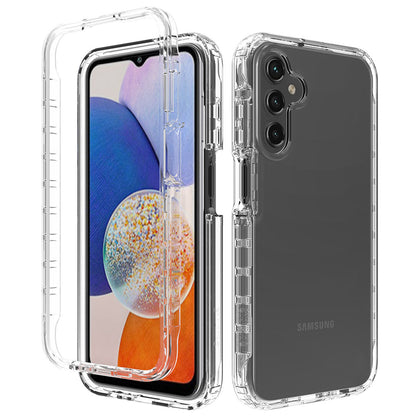 Gradient Clear Shockproof Full Body Case with Built-in Screen Protector Cover for Samsung Galaxy A15 5G, HALF-CLEAR