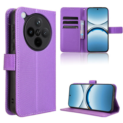 Wallet Case for OPPO Find X8, Purple