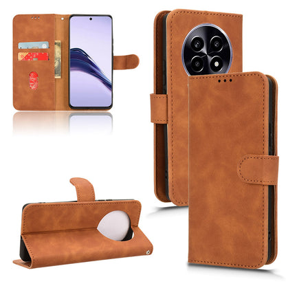 Wallet Case with Card Holder Flip Magnetic Protective Cover for Realme 13 Pro Plus, Brown