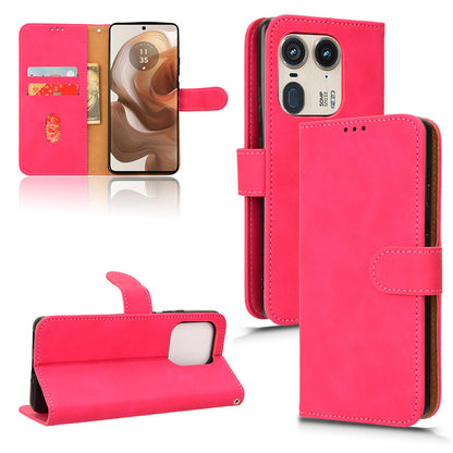 Wallet Case with Card Holder Flip Magnetic Protective Cover for Motorola Edge 50 Ultra, Pink