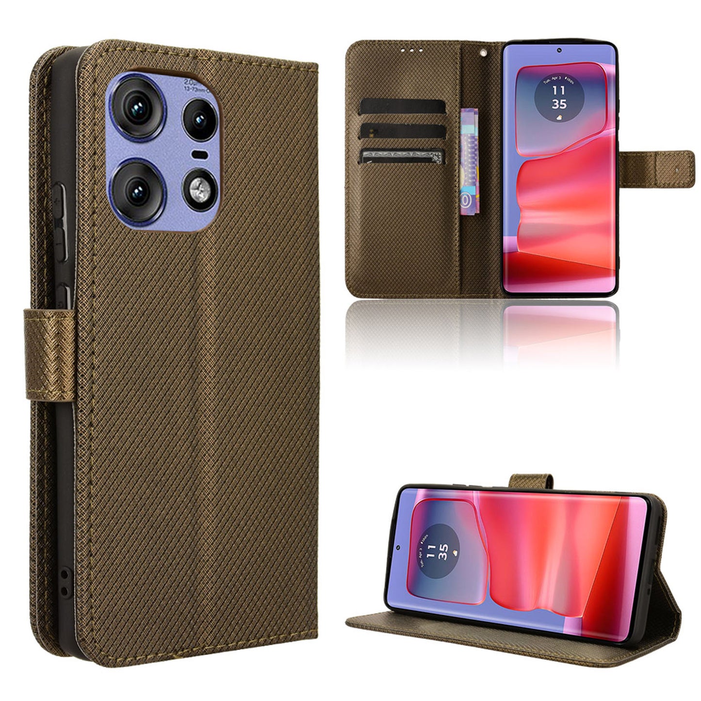 Wallet Case for Motorola Edge 50 Pro, Bronzed