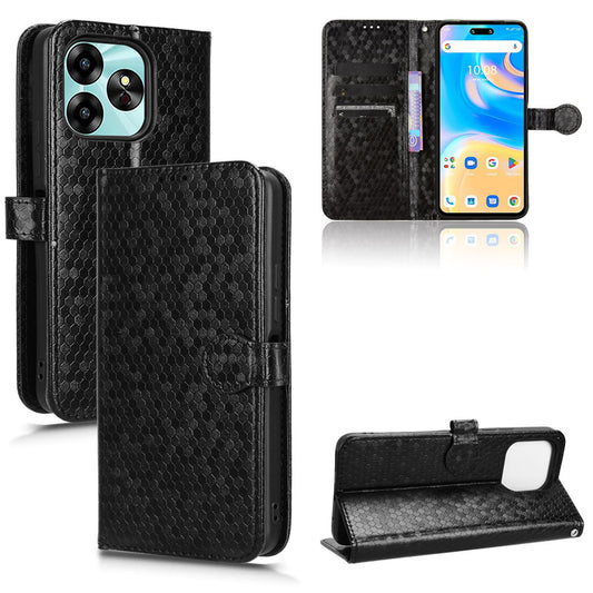 Slim Flip Polka-Dots Phone Case with Card Holder for UMIDIGI G6 5G, Black