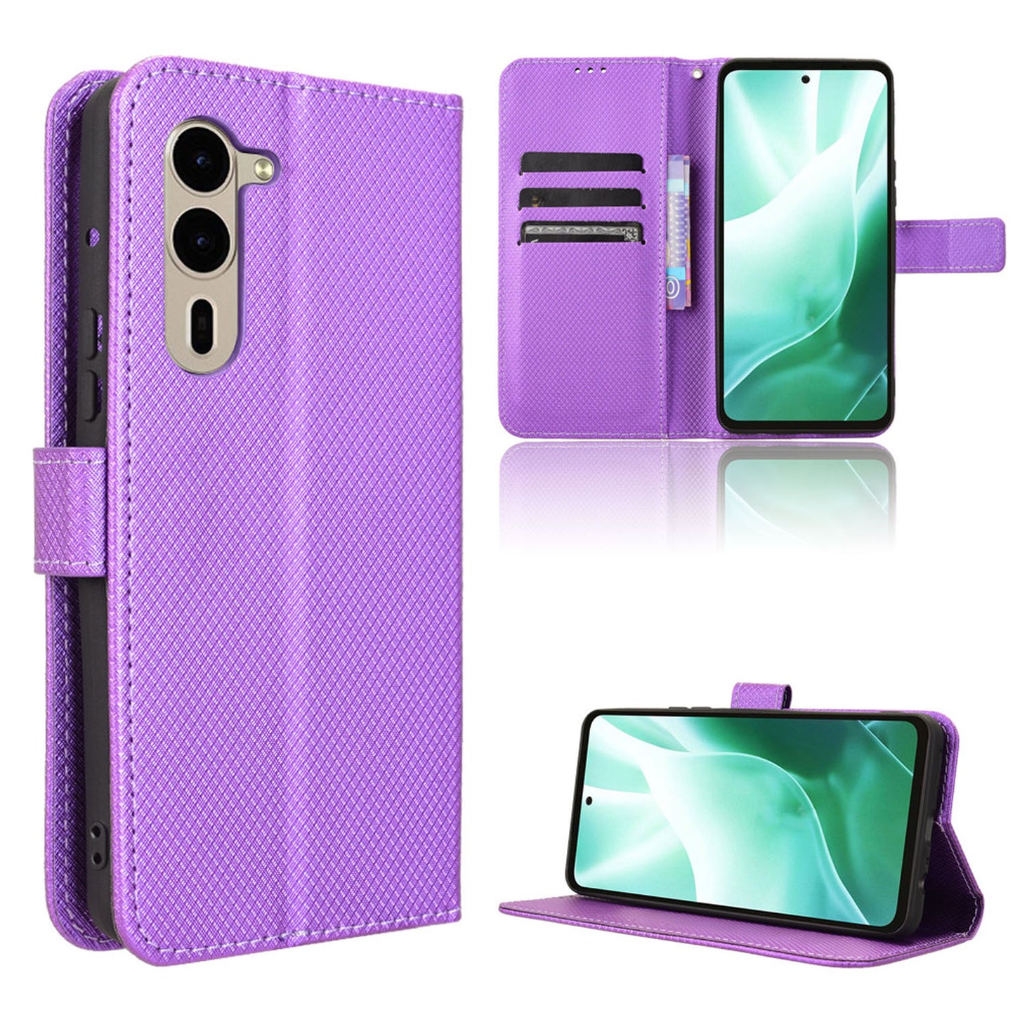 Wallet Case for arrows We2 Plus, Purple