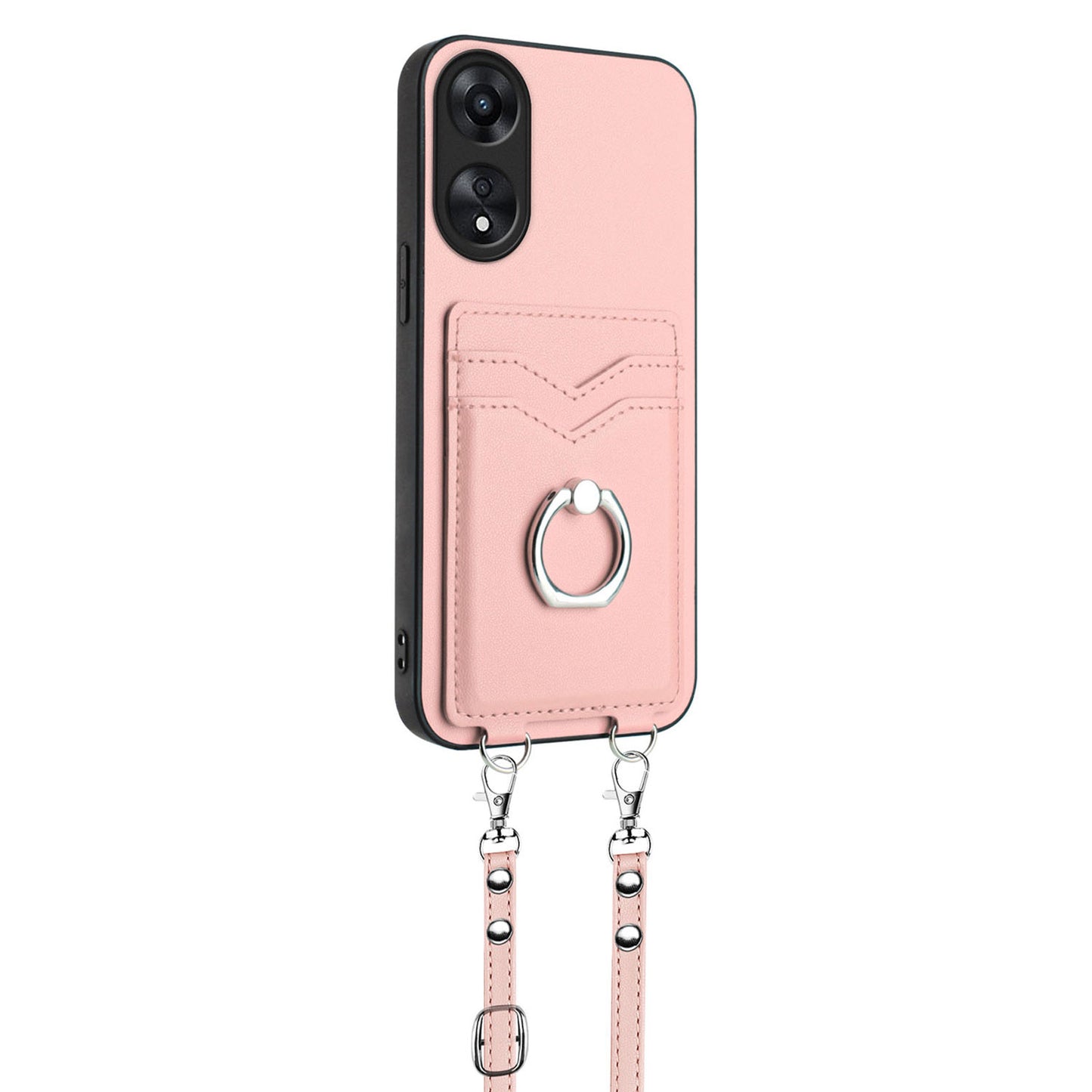 Ring Case for OPPO A78 4G, Rose Gold