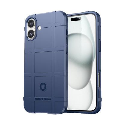 TPU Thick Solid Armor Tactical Protective Case for iPhone 16 Plus, Blue