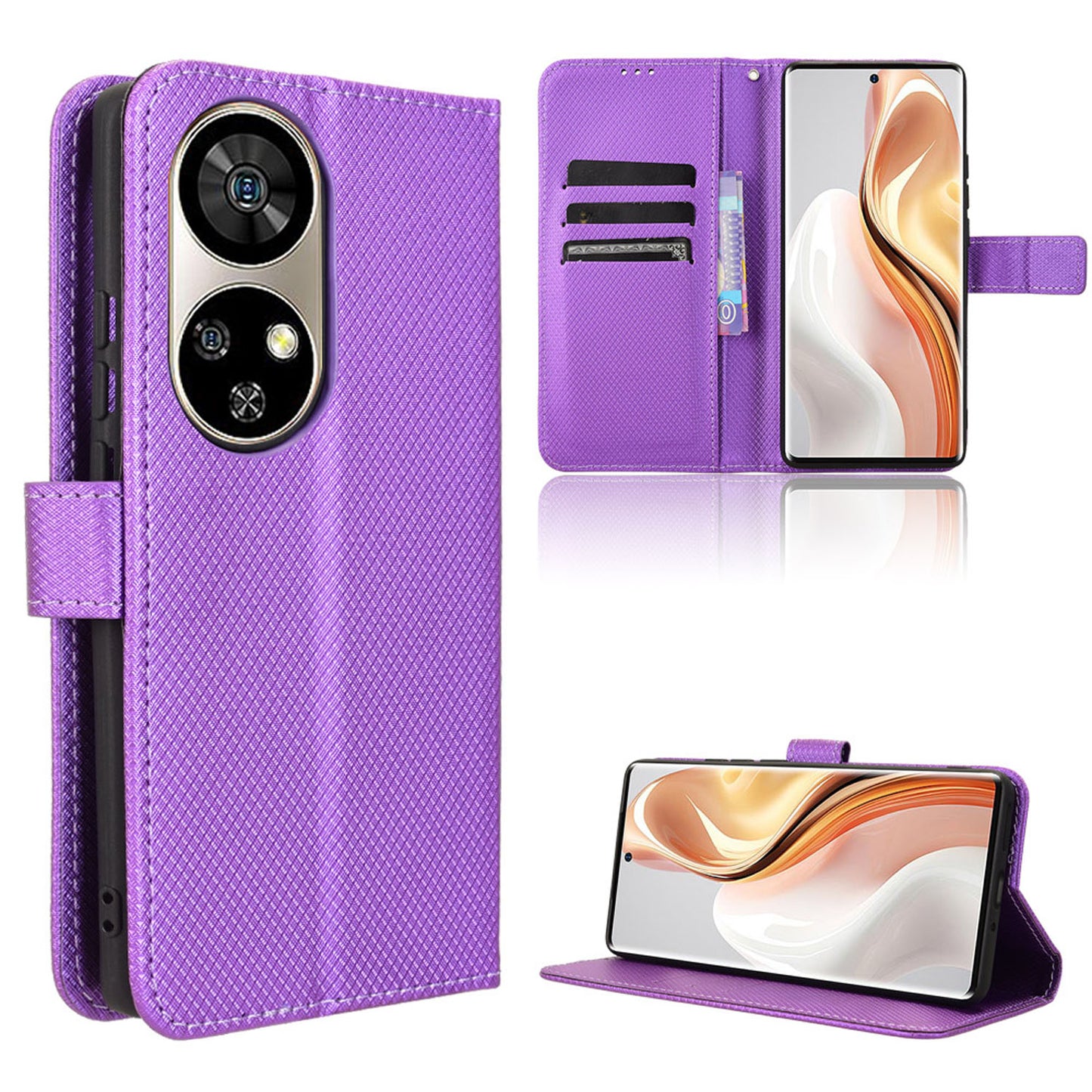 Wallet Case for Ulefone Note 17 Pro, Purple