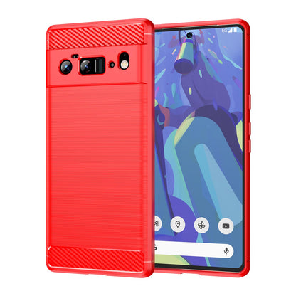 Soft TPU Non-Slip Bumper Protection Case for Google Pixel 6 Pro, Red