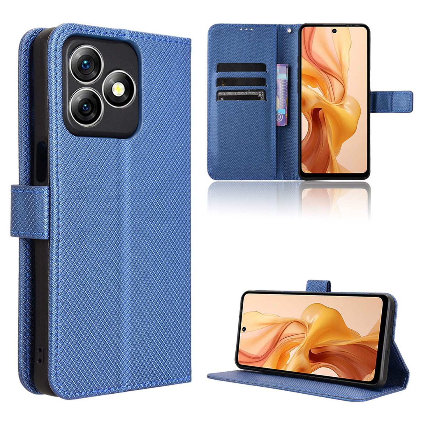 Wallet Case for Ulefone Note 18 Ultra, Blue