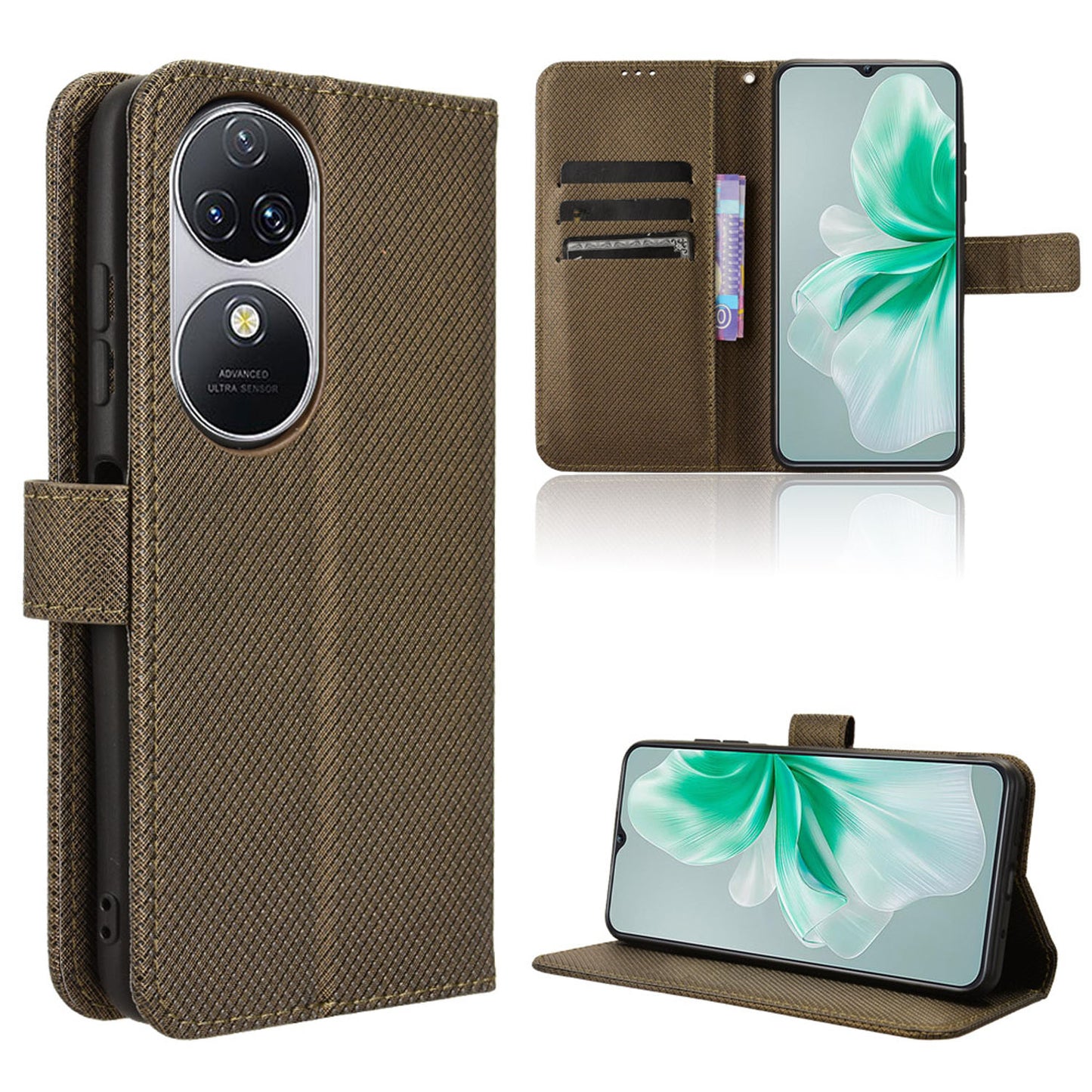 Wallet Case for Oukitel C38, Bronzed