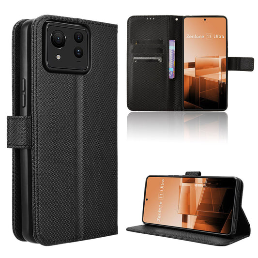 Wallet Case for Asus Zenfone 11 Ultra, Black