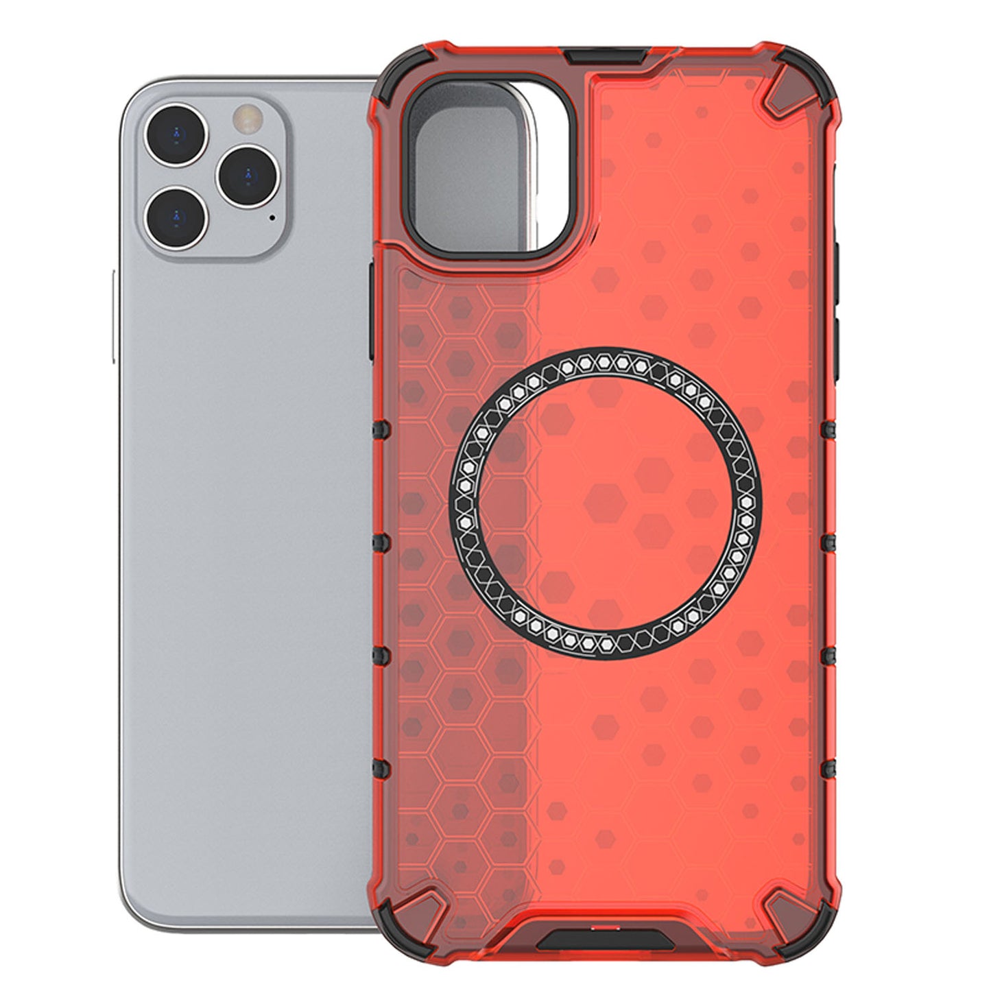 Magnetic for iPhone 11 Pro Max Case Compatible with MagSafe, Red