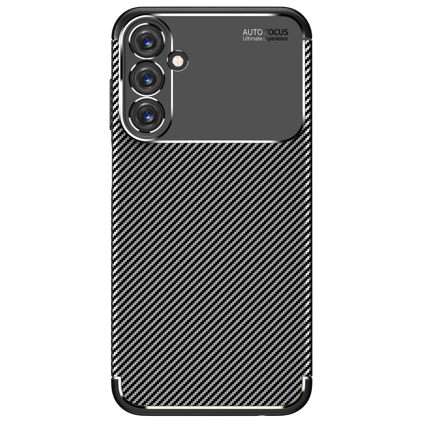 Carbon Fiber Lightweight Flexible Protective Case for Samsung Galaxy A15 5G, Black