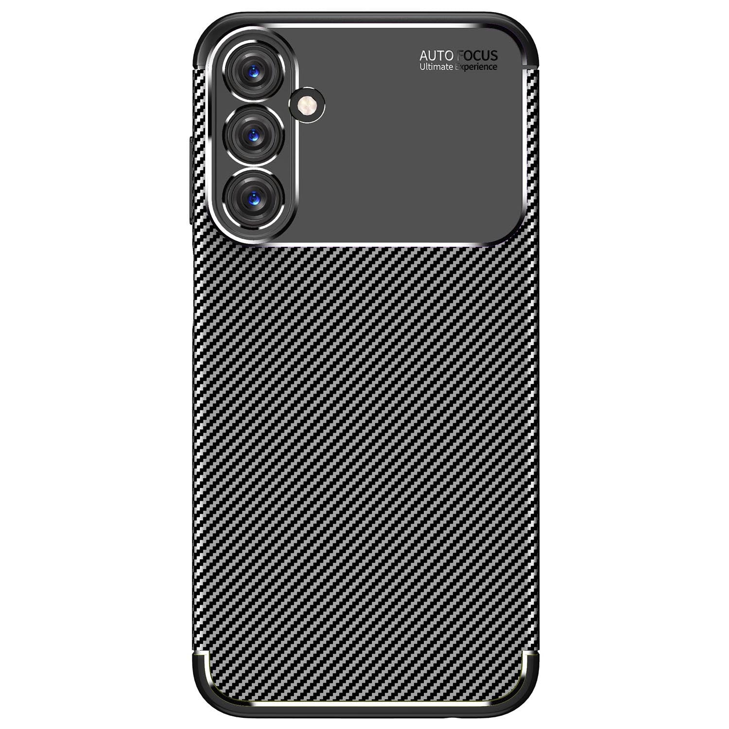 Carbon Fiber Lightweight Flexible Protective Case for Samsung Galaxy A15 5G, Black