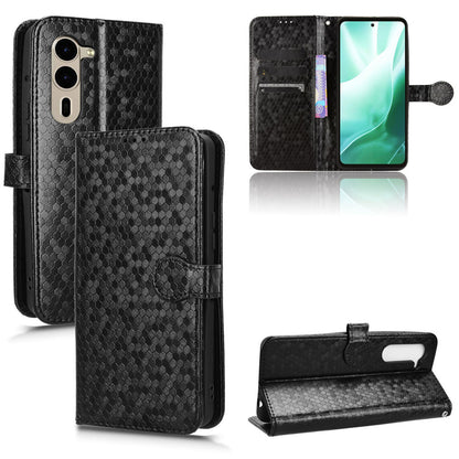 Slim Flip Polka-Dots Phone Case with Card Holder for arrows We2 Plus, Black