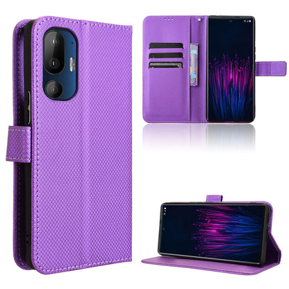 Wallet Case for HTC U24 Pro, Purple