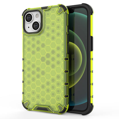 iPhone 15 Four Corner Thickening Anti Yellow Anti-Scratch Case, Green